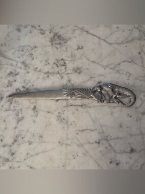 Pewter letter opener, like new, 12 inches